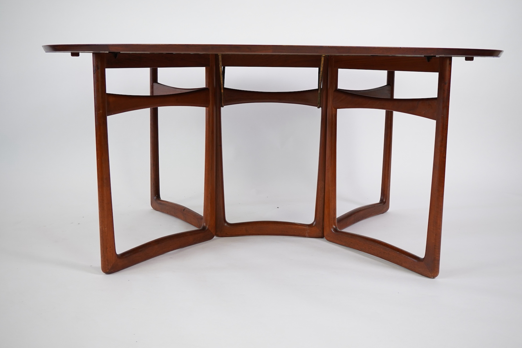Peter Hvidt (Danish, 1916–1986) and Orla Mølgaard-Nielsen (Danish, 1907–1993) for France & Søn: A Model No. 20/59 teak drop leaf dining table